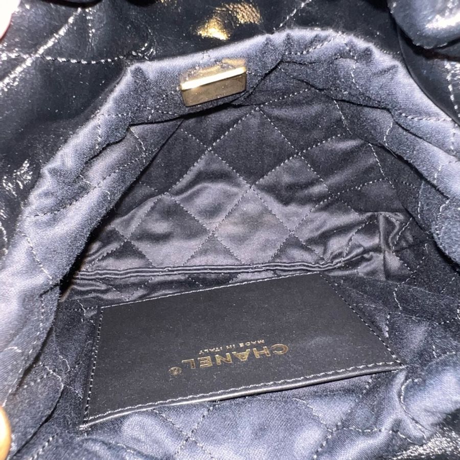 ෆ Chanel 22bag mini黑金垃圾袋新款✨可拆肩帶❗️-14