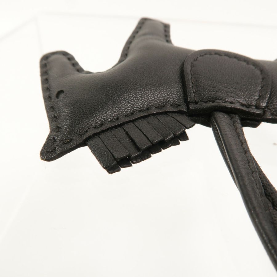 HERMES Milo/Swift皮革Rodeo PM掛飾Noir-3