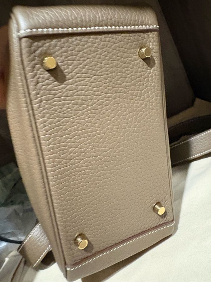 Hermès Mini Lindy Z刻 大象灰金扣-3