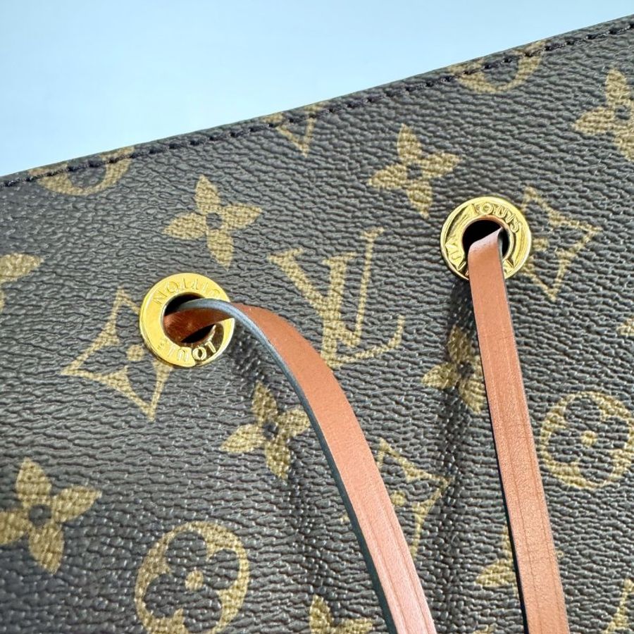 LV NEONOE 老花 焦糖色 束口 兩用 肩背 斜背 水桶包 M44887-5