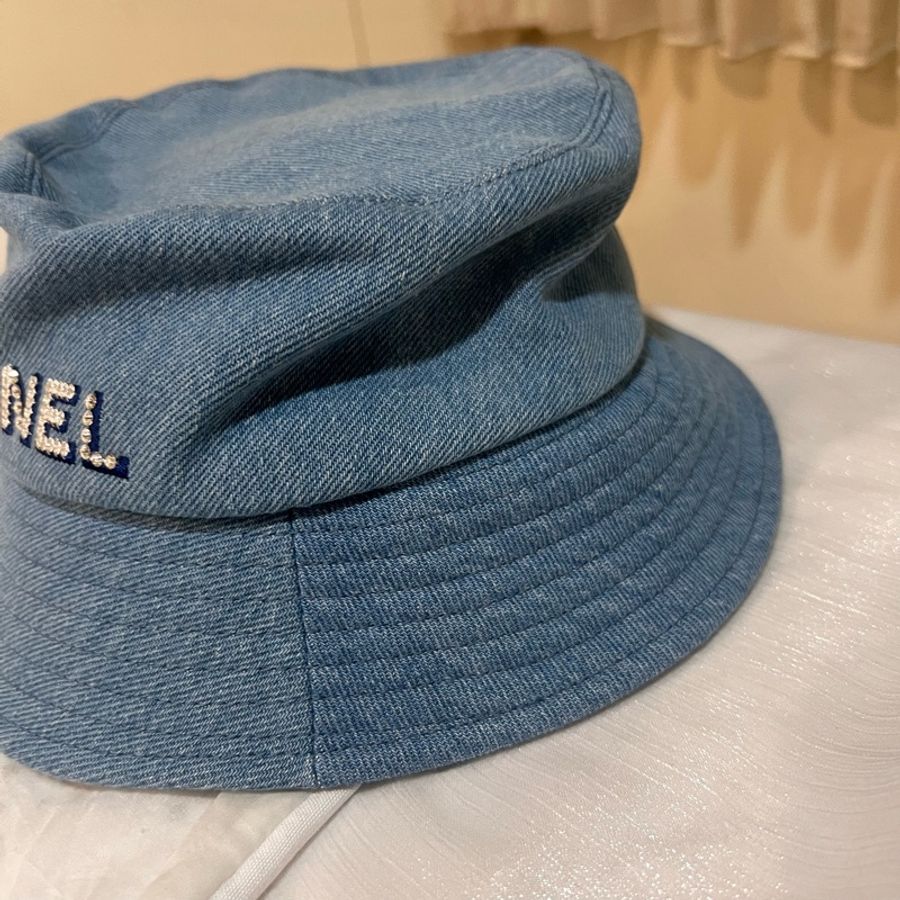 ෆ Chanel字母亮片牛仔漁夫帽🈶購證-9