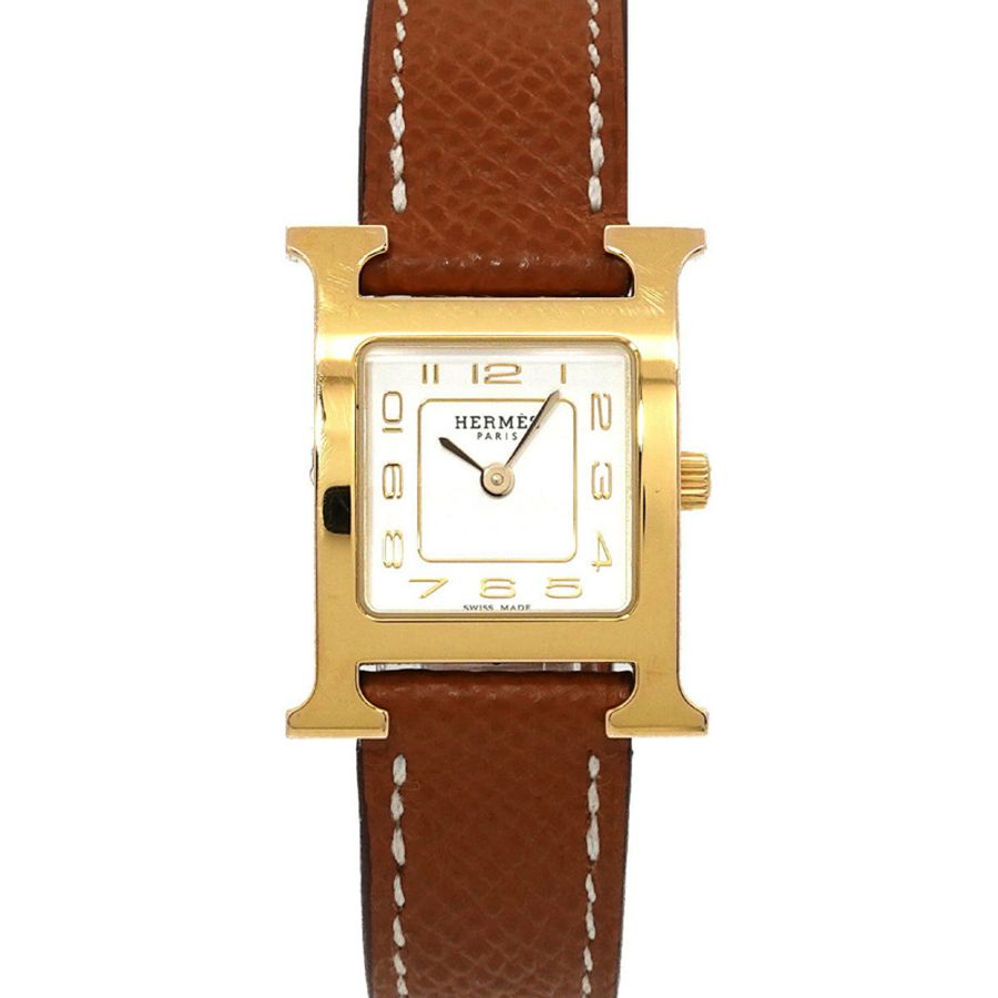 愛馬仕 H-Watch HH1 201e 女士白色石英錶-0