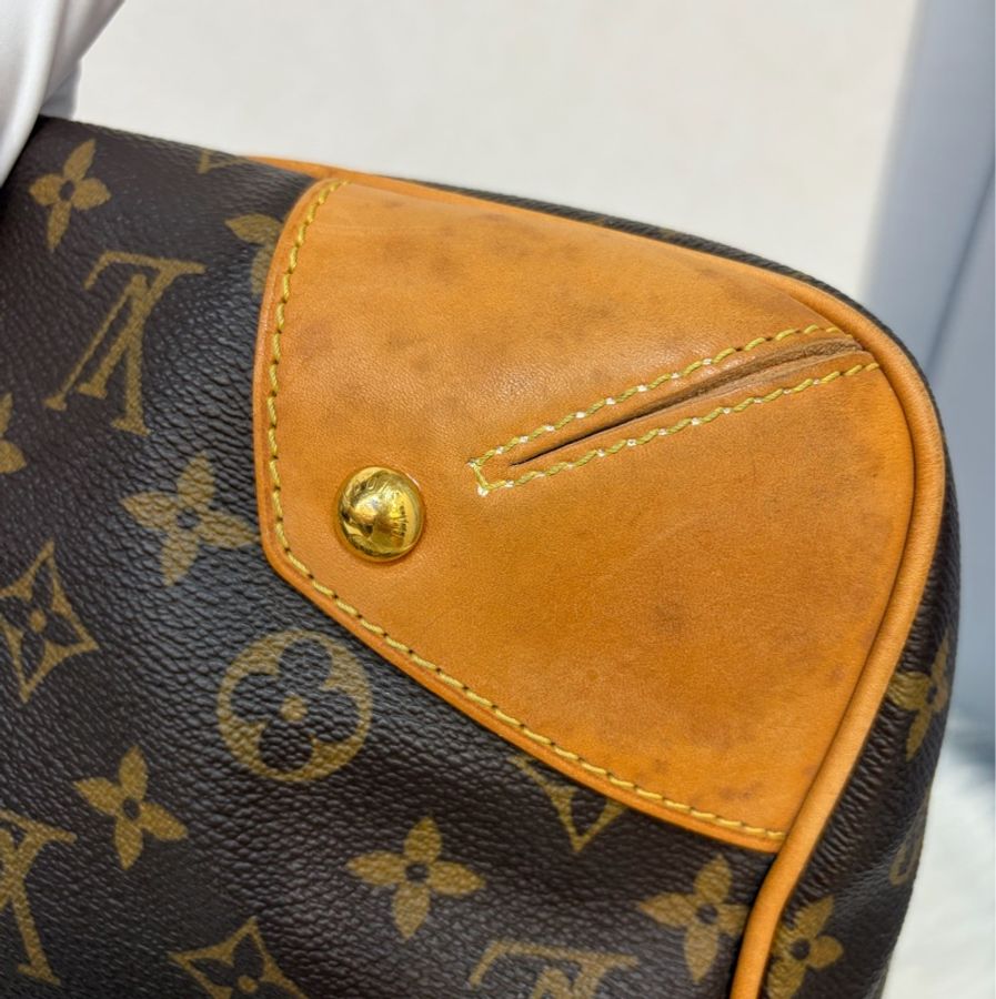 LV M4232原花 老花 金釦 手提包 肩背包 公事包 電腦包 購物包-15