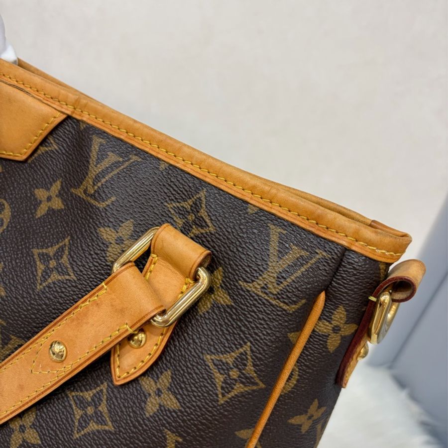 LV M4232原花 老花 金釦 手提包 肩背包 公事包 電腦包 購物包-21