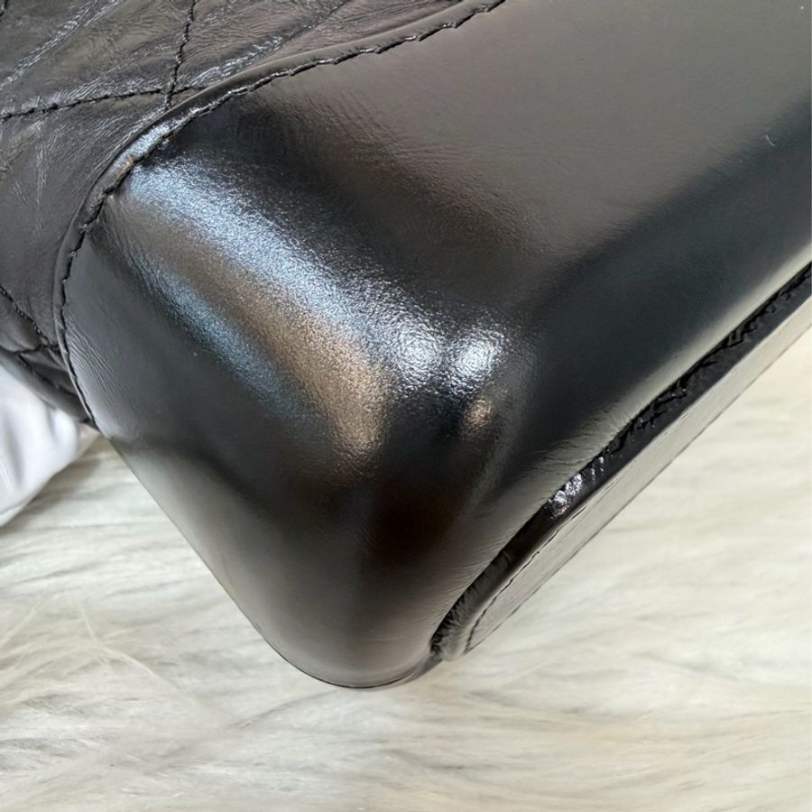 CHANEL A91810 gabrielle HOBO 20公分 黑色小號流浪包 斜背包 斜挎包-6