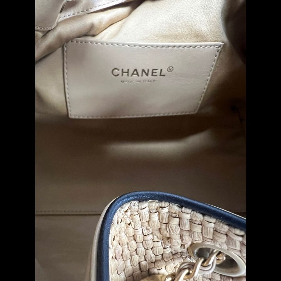 chanel香奈兒26s 25bag小號草編水桶包-5