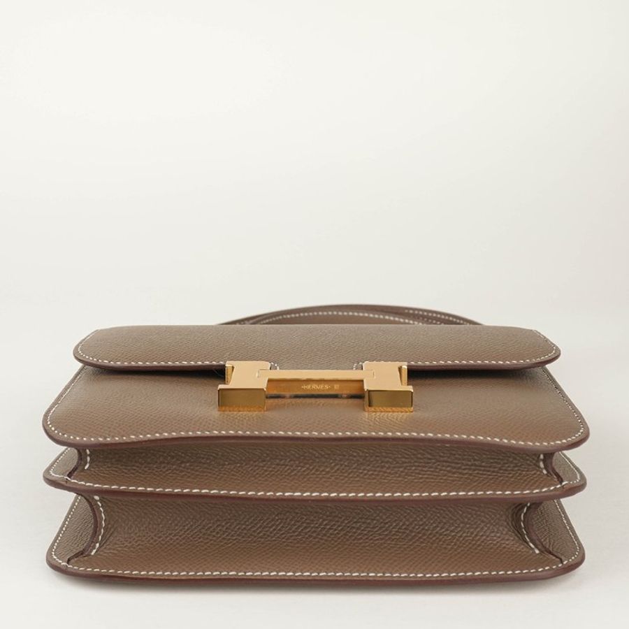 HERMÈS 愛馬仕 Constance 19 大象灰金釦 Epsom 牛皮|康康包 肩背包 斜背包 H 包|U刻2022年 經典款 收藏款|KÉSH 凱仕精品-10