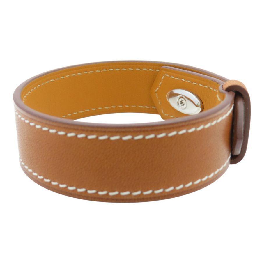 棕色 牛皮 Panache Bracelet 手環 T刻【HERMES 愛馬仕】-2