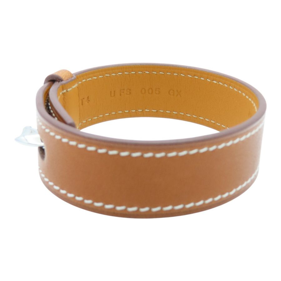 棕色 牛皮 Panache Bracelet 手環 T刻【HERMES 愛馬仕】-3