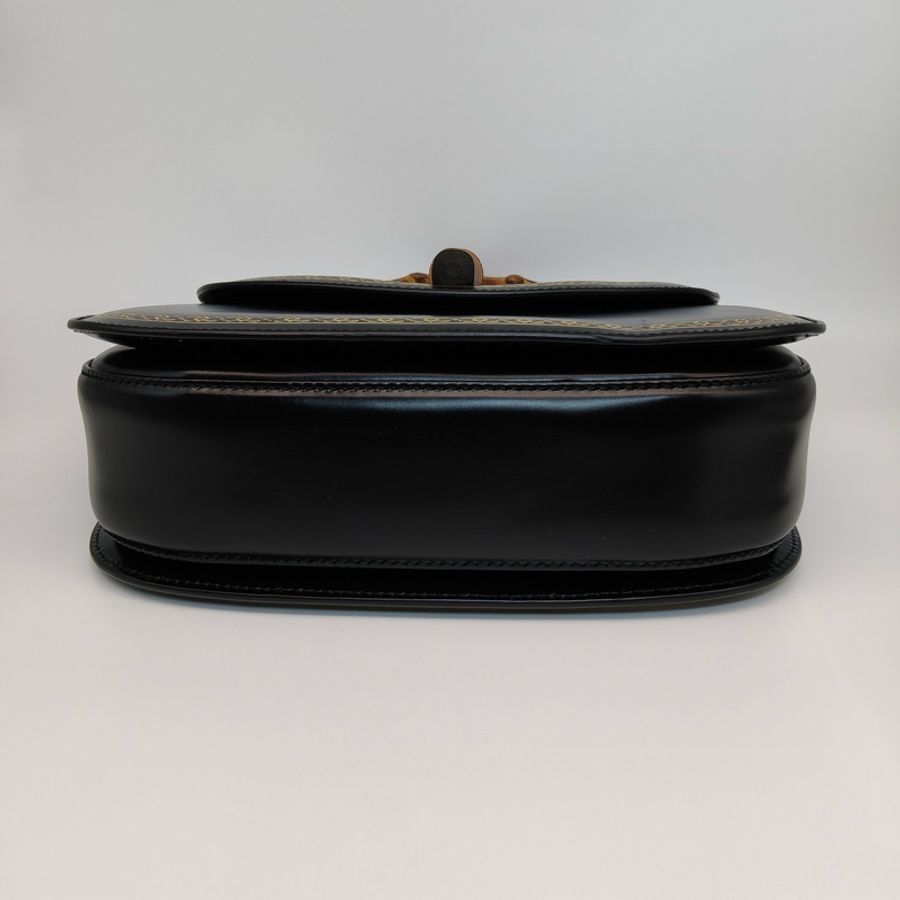 古馳/Gucci 竹節box光面牛皮手提包 98新 底長26-5