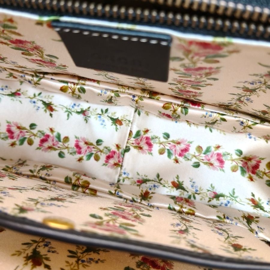 古馳/Gucci 竹節box光面牛皮手提包 98新 底長26-8