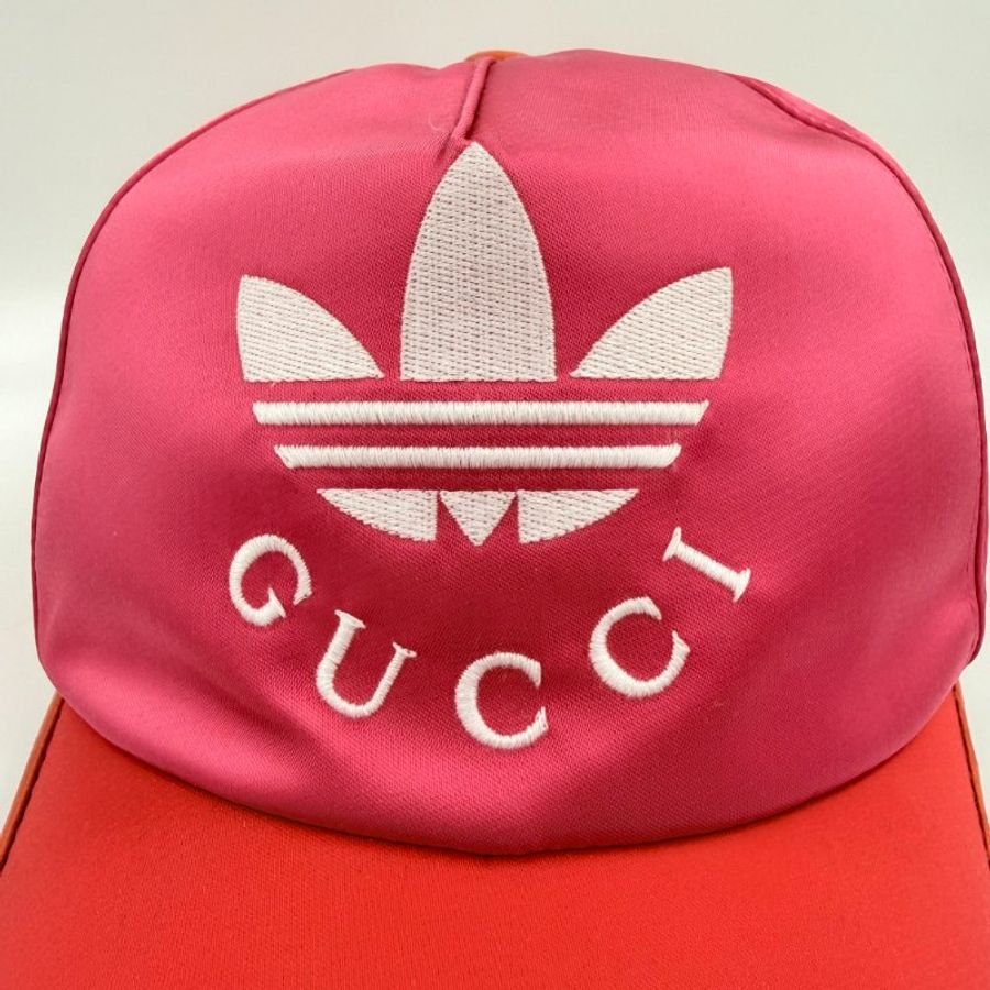 GUCCI - 桃紅緞面Adidas x Gucci聯名棒球帽-8