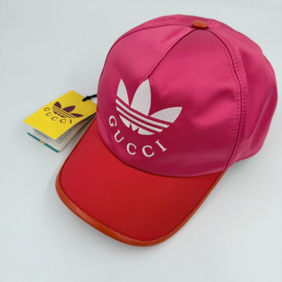 GUCCI - 桃紅緞面Adidas x Gucci聯名棒球帽-12