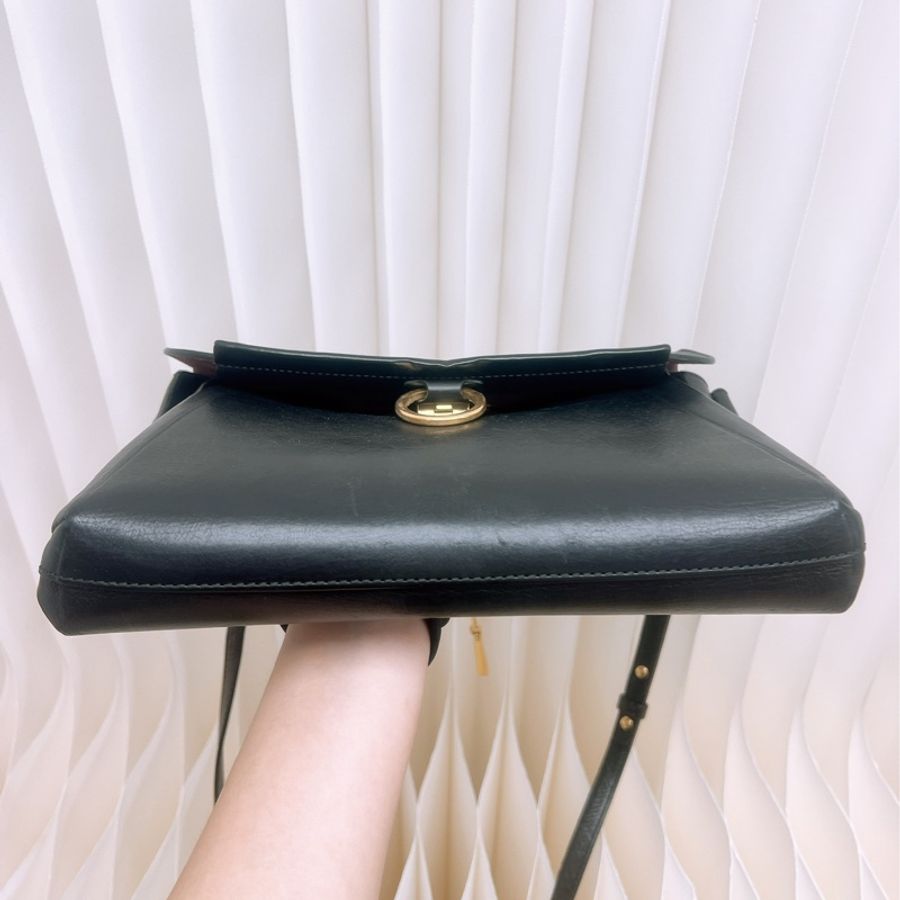 Valentino vchain 黑色斜挎包-5