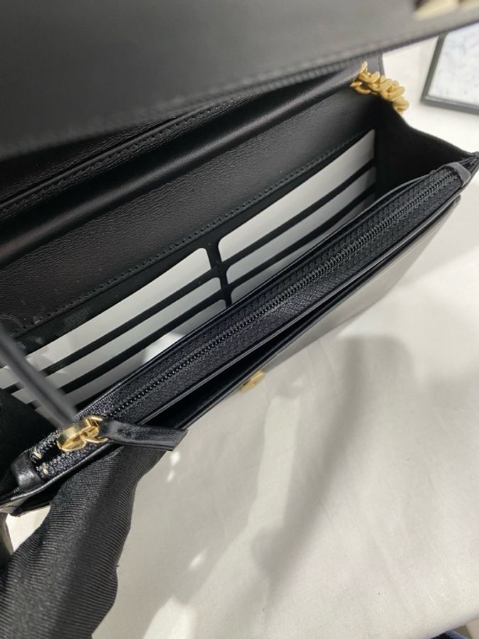 Chanel 香奈兒 leboy woc鏈條包 黑金荔枝皮 29開尺寸:12x19x3.5cm-12