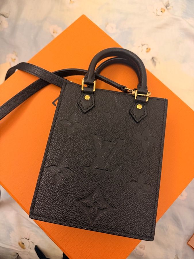 Louis Vuitton Petit Sac Plat 黑色壓紋 Monogram Empreinte|近全新-5