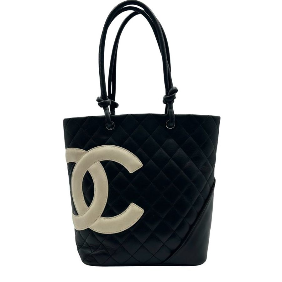 【美收精品】CHANEL 黑色菱格紋手提包 C-675【隔月月中將轉賣至日本 上架期限30天】-0