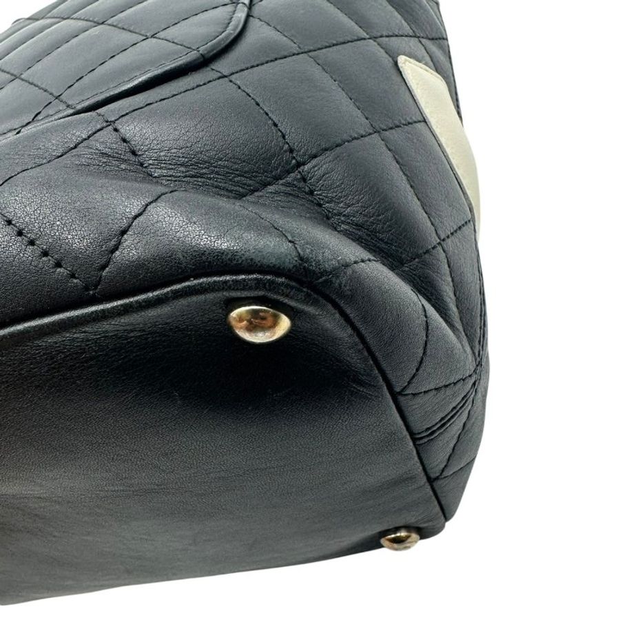 【美收精品】CHANEL 黑色菱格紋手提包 C-675【隔月月中將轉賣至日本 上架期限30天】-7