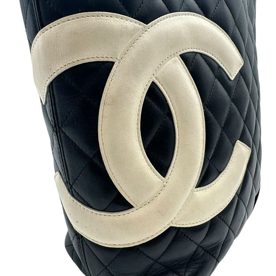 【美收精品】CHANEL 黑色菱格紋手提包 C-675【隔月月中將轉賣至日本 上架期限30天】-12