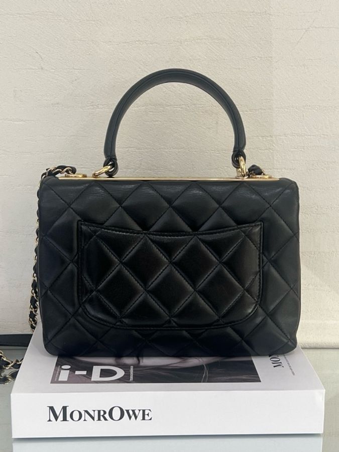 香奈兒CHANEL 黑玫瑰金手柄Trendy小號-2
