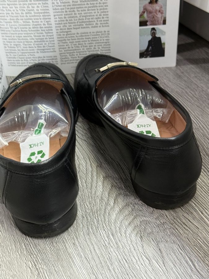 愛馬仕/Hermes 樂福鞋皮鞋銀扣 36.5碼-2