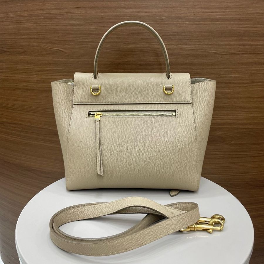celine 賽琳|鯰魚中號粒面牛皮 奶茶色-1