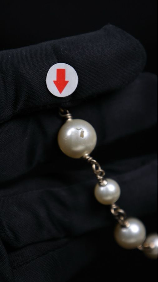 Chanel 08年旋转木马系列黑白珍珠CC旋转木马吊坠长项链毛衣链-29