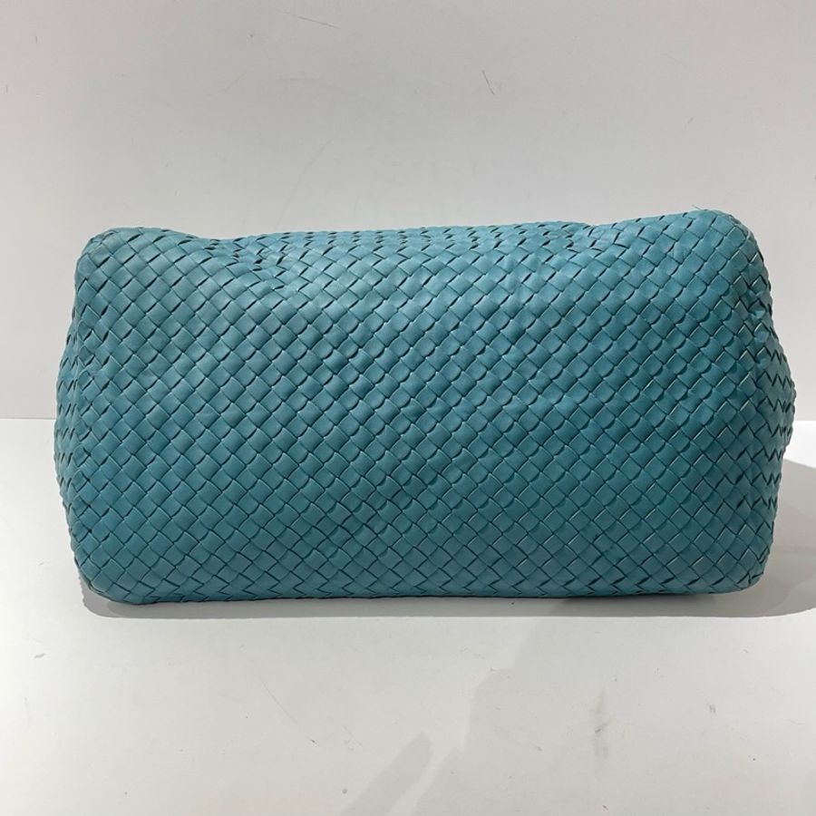 Bottega Vuitton 葆蝶家大號綠色編織格托特手提腋下單肩包 底長40cm-6