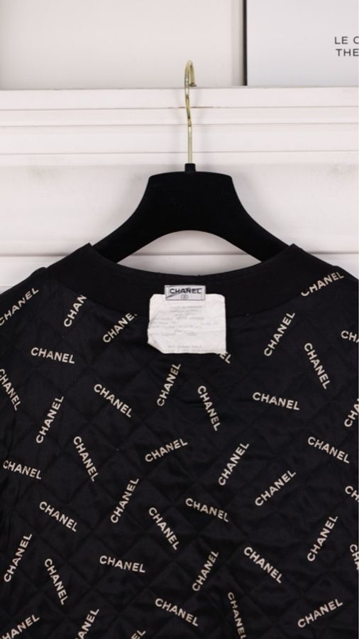 Chanel 94年黑金丹宁牛仔四口袋拉链夹克棉服外套-13