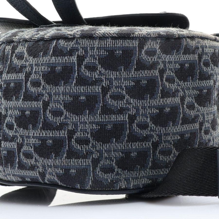 Mini Gallop Sling 後背包 深藍/淺褐色 帆布/牛皮【Dior 迪奧】-8