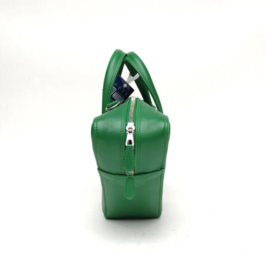 BALENCIAGA 三角包中號24綠色牛皮肩背包-3