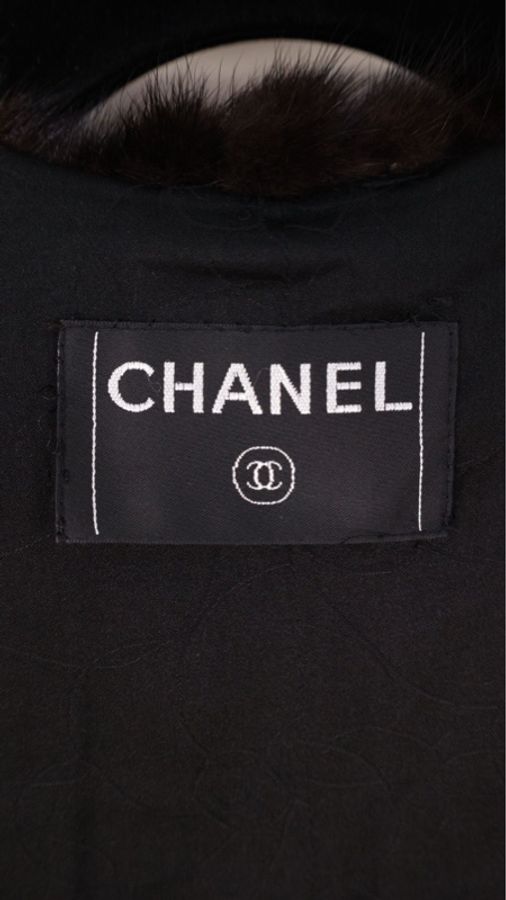Chanel 03年棕色毛毛滚边条纹外套-12