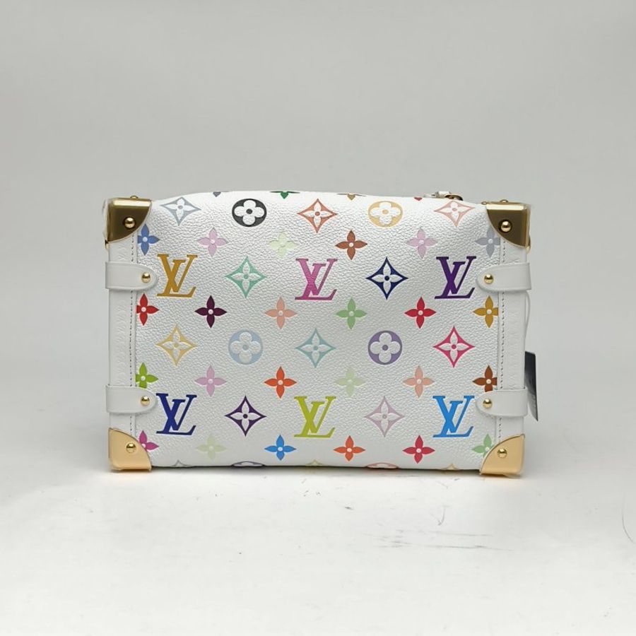 LOUIS VUITTON SideTrunk軟盒子包聯名大號白三彩PVC金扣晶片肩背包-2