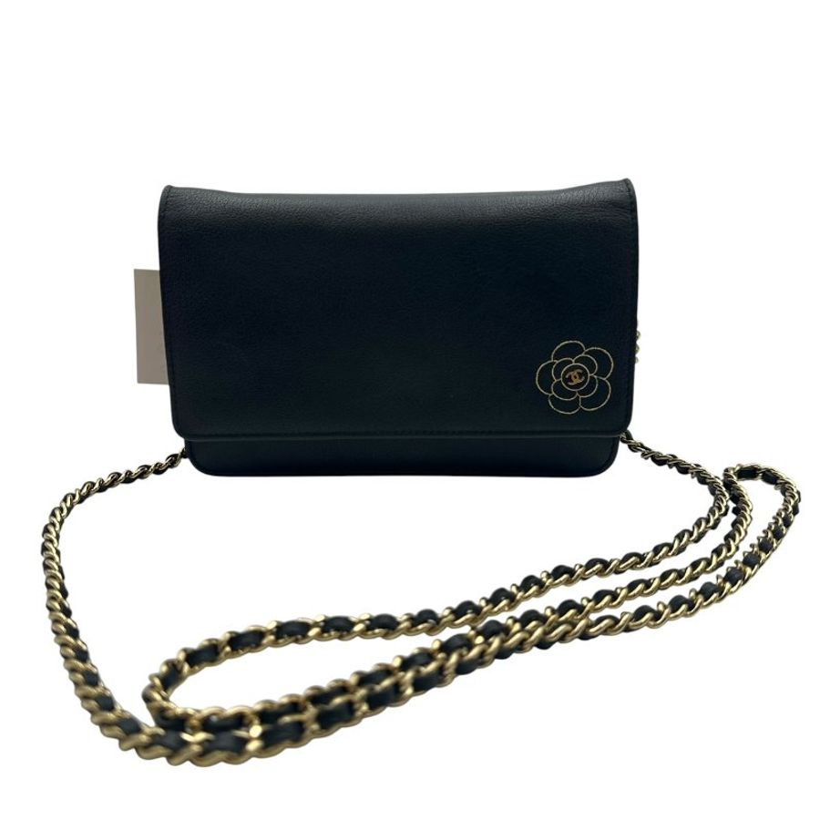 【美收精品】CHANEL 黑色皮革信封包 C-674【隔月月中將轉賣至日本 上架期限30天】-0