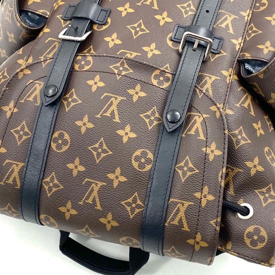 Louis Vuitton 路易威登棕老花克里斯托弗雙肩包 尺寸38/44 芯片款。-8