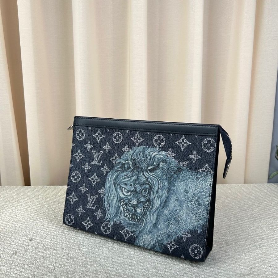 Louis Vuitton Pochette Pochette限量動物園藍色手拿包-3