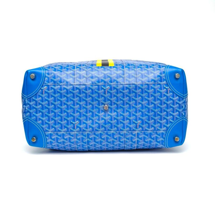 GOYARD Bowling45Y藍色PVC肩背包-4
