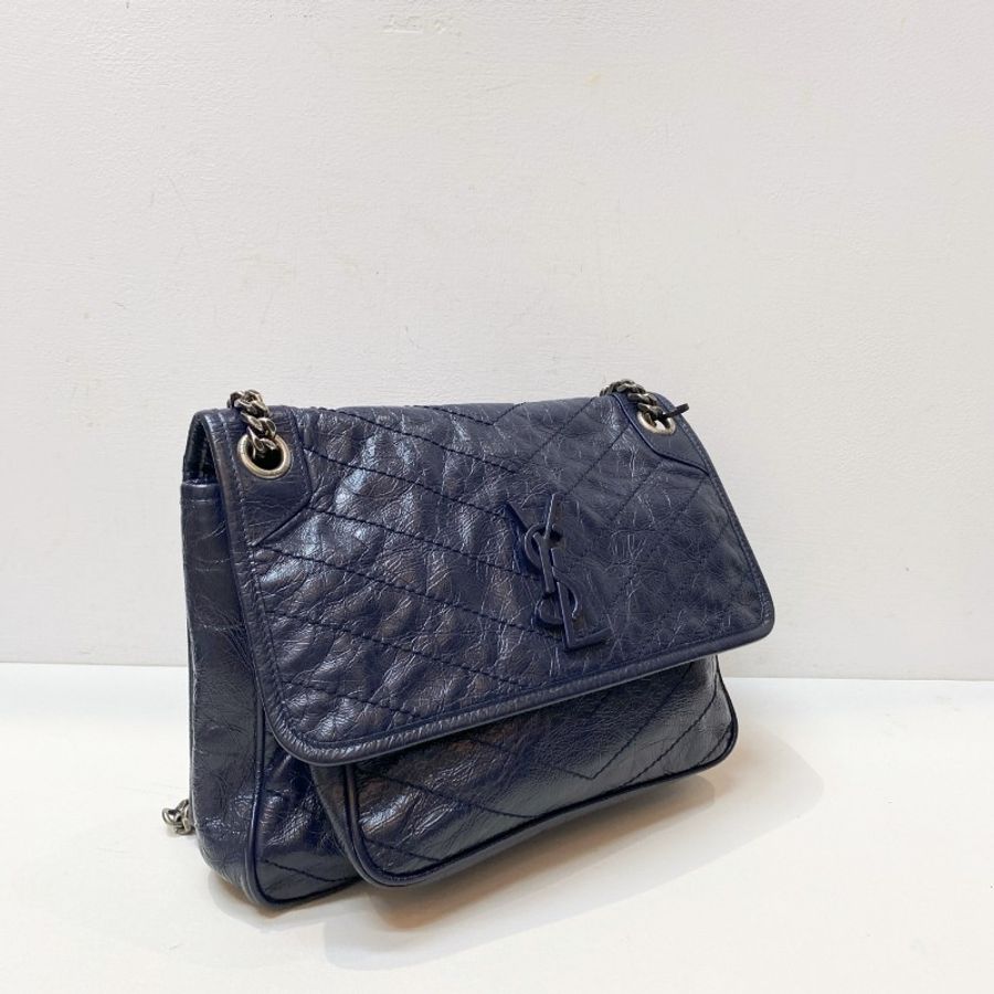 YSL圣罗兰 NIKI 中号蓝色单肩斜挎链条包27*22*9-2