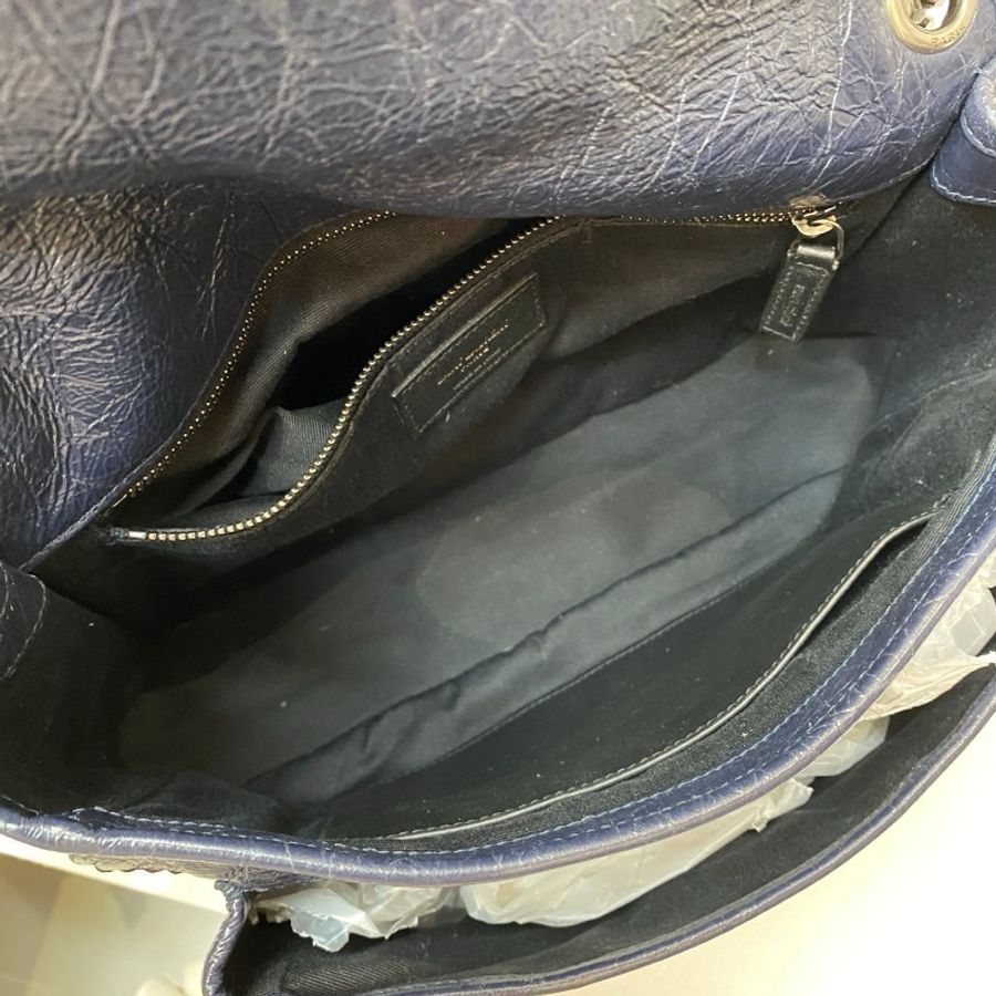 YSL圣罗兰 NIKI 中号蓝色单肩斜挎链条包27*22*9-6