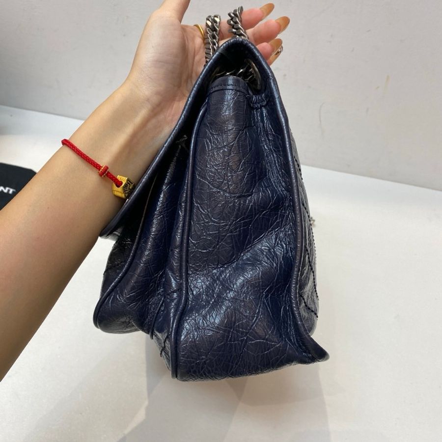 YSL圣罗兰 NIKI 中号蓝色单肩斜挎链条包27*22*9-23
