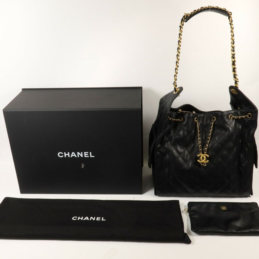 CHANEL 牛皮皮革Chanel 25 Medium鏈帶肩背袋-8