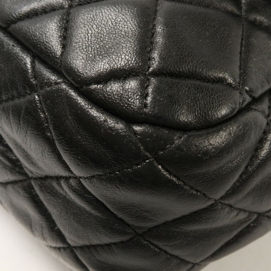 CHANEL 羊皮皮革Matelasse鏈帶背包-11