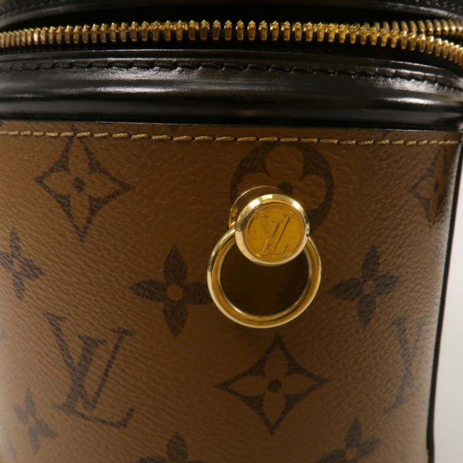 LOUIS VUITTON Monogram Reverse Cannes金扣手挽肩背兩用袋-16