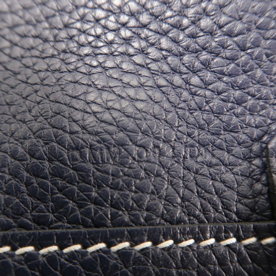 HERMES Clemence皮革Double Sens 28手挽袋Blue Nuit/Rose Extre-6