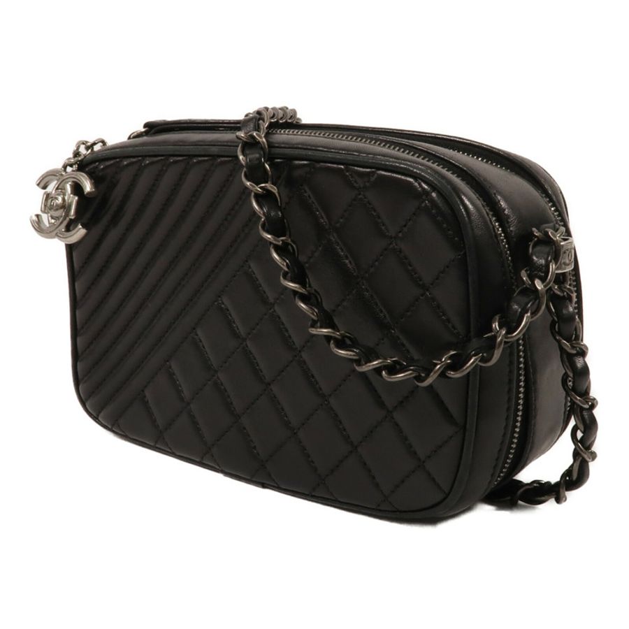 CHANEL 牛皮皮革Coco Boy Camera Bag鏈帶肩背袋-1