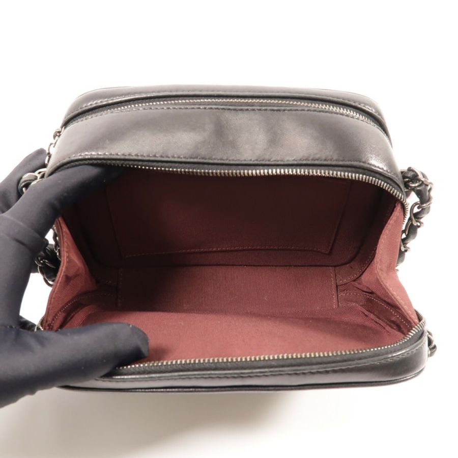 CHANEL 牛皮皮革Coco Boy Camera Bag鏈帶肩背袋-5