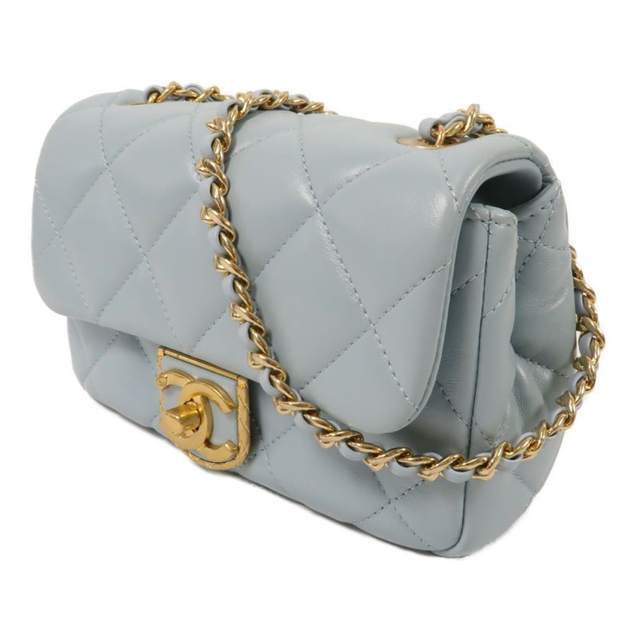 CHANEL 羊皮皮革22P Mini Flap鏈帶肩背袋-1