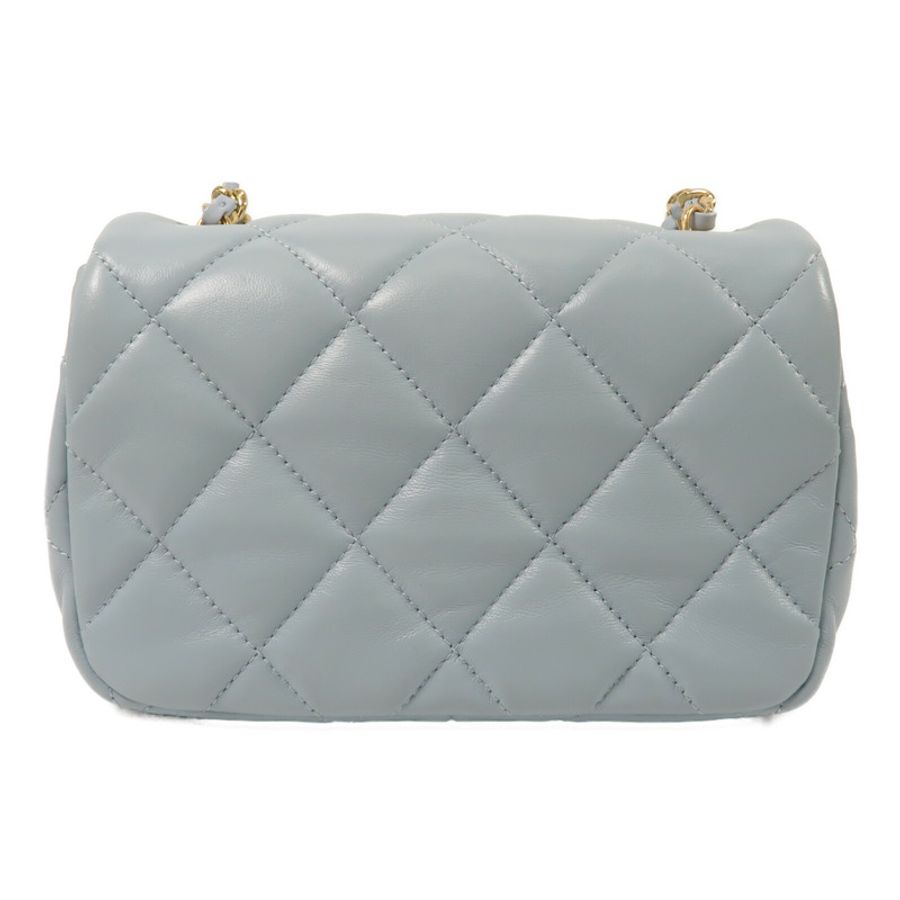 CHANEL 羊皮皮革22P Mini Flap鏈帶肩背袋-2