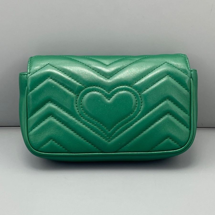 Gucci古馳Marmont馬蒙超mini綠色/16.5*10*4cm-1