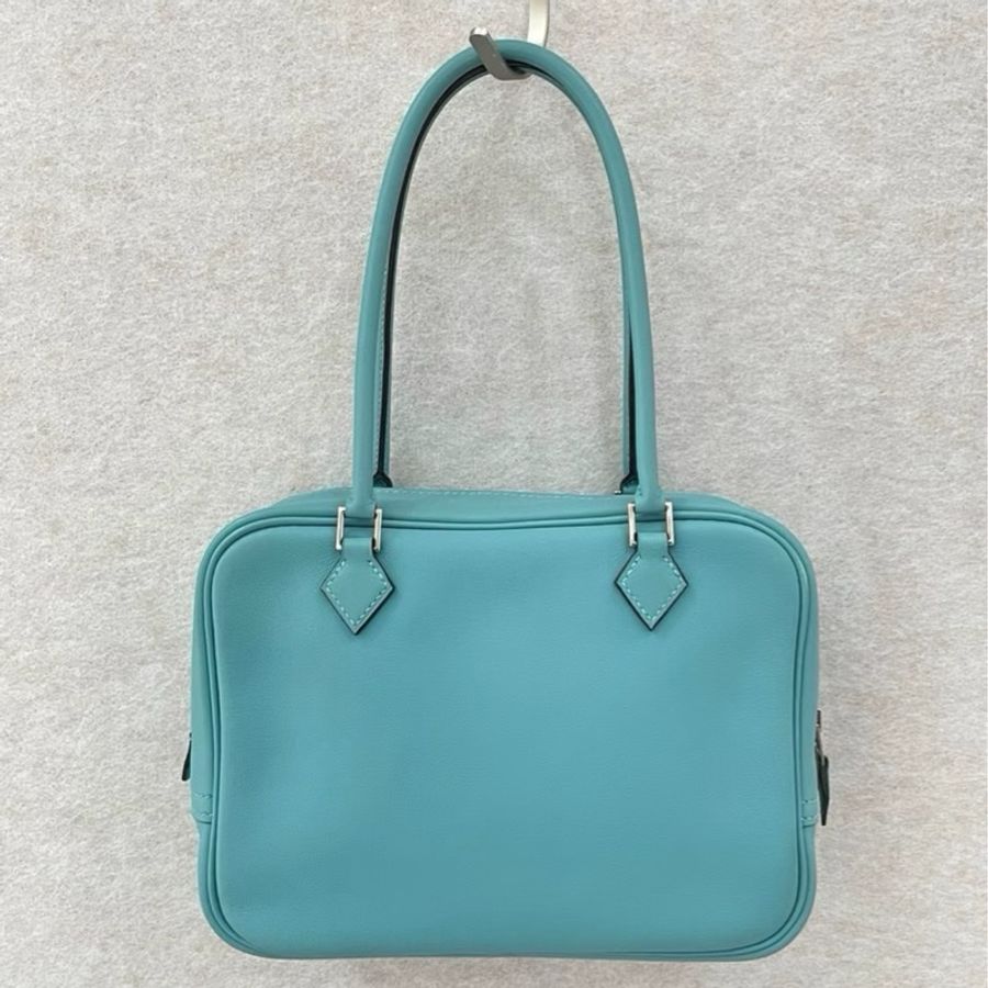 Hermes 愛馬仕Mini plume 馬卡龍藍 swift皮 X刻-4